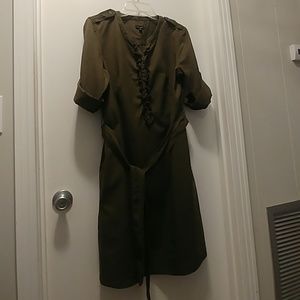 Green Talbots tie waist dress